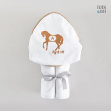 Load image into Gallery viewer, Personalised Tot Horse Hooded Towel