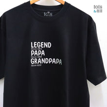 Load image into Gallery viewer, *Limited Edition* Personalised Legend Grandfather T-Shirt in Black