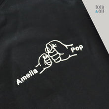 Load image into Gallery viewer, *Limited Edition* Personalised Father's Day FistBump T-Shirt in Black