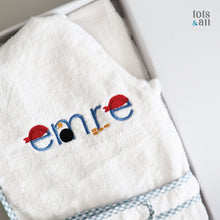 Load image into Gallery viewer, Personalised Bathrobe in Pirate Font