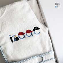 Load image into Gallery viewer, Personalised Bathrobe in Pirate Font