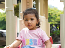 Load image into Gallery viewer, Personalised Multicolour Pink Kids T-shirt