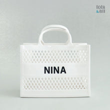 Load image into Gallery viewer, Personalised Jelly Tote Bag in White