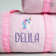 Load image into Gallery viewer, Personalised Mini Duffel Bag in Pink