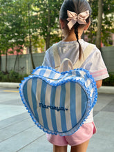 Load image into Gallery viewer, Personalised Heart Backpack in Blue
