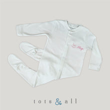 Load image into Gallery viewer, Personalised Baby Sleepsuit