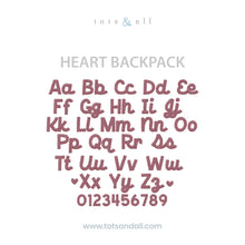 Load image into Gallery viewer, Personalised Heart Backpack in Purple