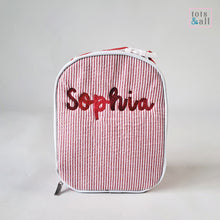 Load image into Gallery viewer, Personalised Lunch Bag in Red