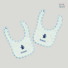 Load image into Gallery viewer, Personalised Dragon Cotton Bib Set