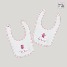 Load image into Gallery viewer, Personalised Dragon Cotton Bib Set
