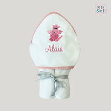 Load image into Gallery viewer, Personalised Dragon Hooded Towel