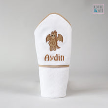 Load image into Gallery viewer, Personalised Tot Dragon Hooded Towel