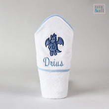 Load image into Gallery viewer, Personalised Tot Dragon Hooded Towel