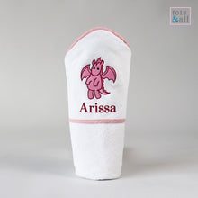 Load image into Gallery viewer, Personalised Tot Dragon Hooded Towel