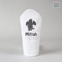 Load image into Gallery viewer, Personalised Tot Dragon Hooded Towel