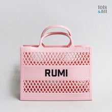 Load image into Gallery viewer, Personalised Jelly Tote Bag in Baby Pink