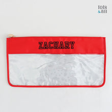 Load image into Gallery viewer, Personalised Clear Flat Pouch in XL