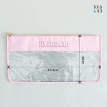Load image into Gallery viewer, Personalised Clear Flat Pouch in XL