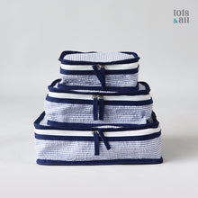 Load image into Gallery viewer, Personalised Set of 3 Packing Cubes in Blue