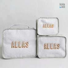 Load image into Gallery viewer, Personalised Set of 3 Packing Cubes in Grey