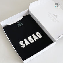 Load image into Gallery viewer, Personalised Black Kids T-shirt