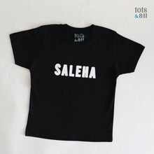 Load image into Gallery viewer, Personalised Black Kids T-shirt
