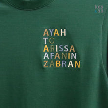 Load image into Gallery viewer, DAD Edition: The Personalised Embroidered Tee in Green