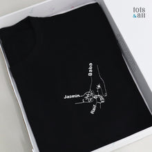 Load image into Gallery viewer, *Limited Edition* Personalised Father's Day Hands T-Shirt in Black