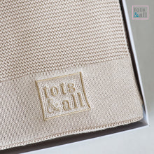Load image into Gallery viewer, Personalised Knitted Blanket in Beige