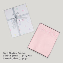 Load image into Gallery viewer, Personalised Knitted Blanket in Pink