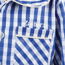 Load image into Gallery viewer, Dark Blue Gingham Pyjamas Set