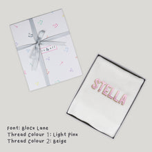 Load image into Gallery viewer, Personalised Knitted Blanket in White