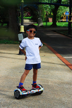 Load image into Gallery viewer, Personalised Stripe Tee & Shorts Set in Navy