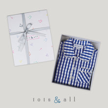 Load image into Gallery viewer, Dark Blue Gingham Pyjamas Set