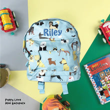 Load image into Gallery viewer, Personalised Puppy Love Mini Backpack