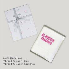 Load image into Gallery viewer, Personalised Knitted Blanket in White