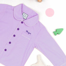 Load image into Gallery viewer, Purple Stripes Pyjamas Set