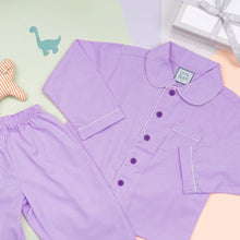 Load image into Gallery viewer, Purple Stripes Pyjamas Set