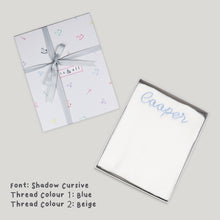 Load image into Gallery viewer, Personalised Knitted Blanket in White