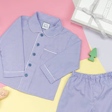 Load image into Gallery viewer, Dark Blue Stripes Pyjamas Set