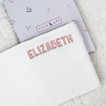 Load image into Gallery viewer, Personalised Knitted Blanket in White