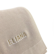 Load image into Gallery viewer, Personalised Knitted Blanket in Beige
