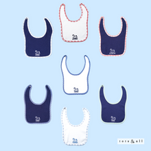 Load image into Gallery viewer, Days-of-the-Week Bib Set in Blue