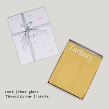 Load image into Gallery viewer, Personalised Knitted Blanket in Yellow