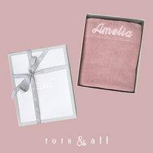 Load image into Gallery viewer, Personalised Knitted Blanket in Blush Pink
