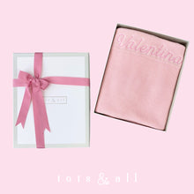 Load image into Gallery viewer, Personalised Knitted Blanket in Pink