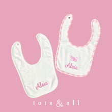 Load image into Gallery viewer, Personalised Cotton Bib Set