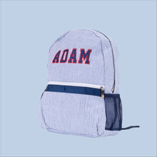 Load image into Gallery viewer, Personalised Backpack in Blue