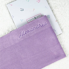 Load image into Gallery viewer, Personalised Knitted Blanket in Purple