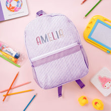 Load image into Gallery viewer, Personalised Toddler Backpack in Multicoloured Purple
